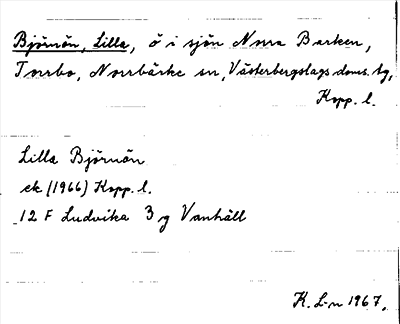 Bild på arkivkortet för arkivposten Björnön, Lilla