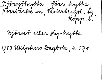 Bild på arkivkortet för arkivposten Björsjöhytta