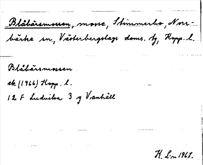Bild på arkivkortet för arkivposten Blåbärsmossen