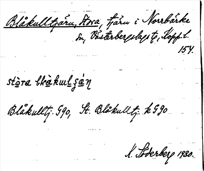 Bild på arkivkortet för arkivposten Blåkulltjärn, Stora