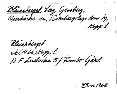Bild på arkivkortet för arkivposten Blåsarberget