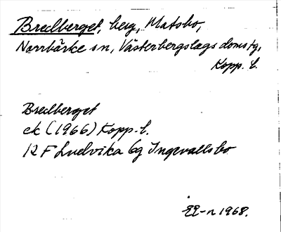 Bild på arkivkortet för arkivposten Bredberget