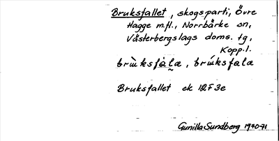 Bild på arkivkortet för arkivposten Bruksfallet