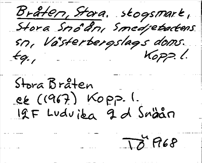 Bild på arkivkortet för arkivposten Bråten, Stora