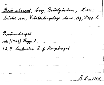 Bild på arkivkortet för arkivposten Brömsberget