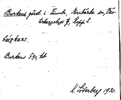 Bild på arkivkortet för arkivposten Burkens