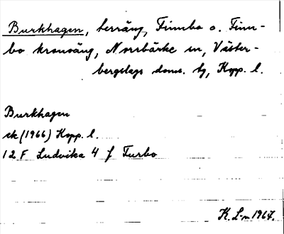 Bild på arkivkortet för arkivposten Burkhagen