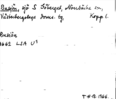 Bild på arkivkortet för arkivposten Busjön