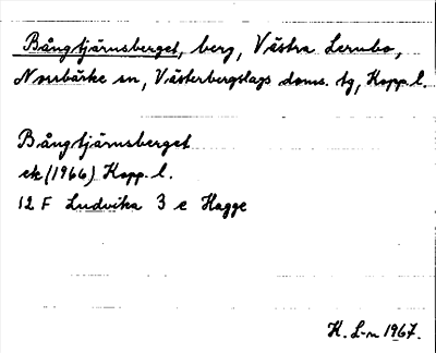 Bild på arkivkortet för arkivposten Bångtjärnsberget