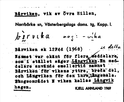 Bild på arkivkortet för arkivposten Bårviken