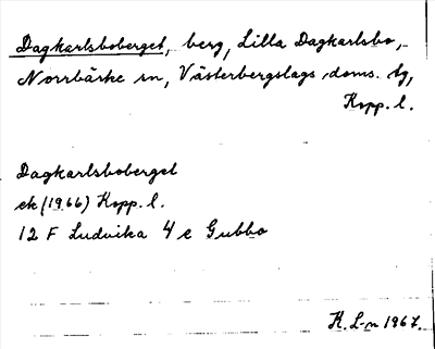 Bild på arkivkortet för arkivposten Dagkarlsboberget