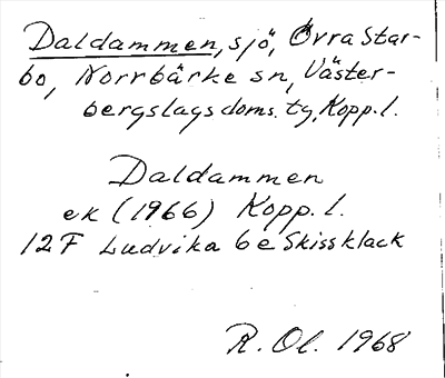 Bild på arkivkortet för arkivposten Daldammen