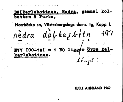 Bild på arkivkortet för arkivposten Dalkarlsbottnen, Nedra