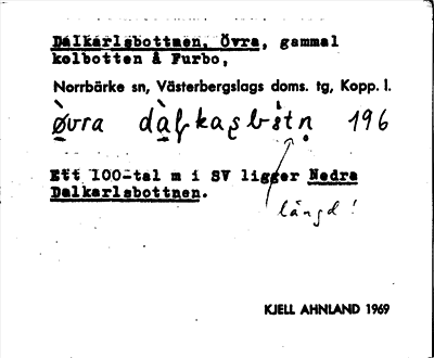 Bild på arkivkortet för arkivposten Dalkarlsbottnen, Övra