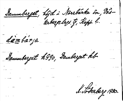 Bild på arkivkortet för arkivposten Dammberget