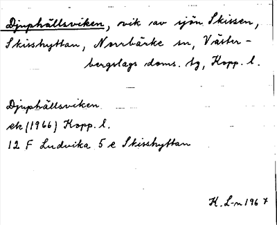 Bild på arkivkortet för arkivposten Djuphällsviken