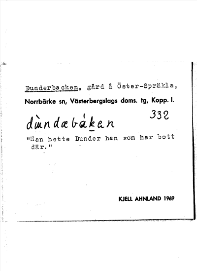 Bild på arkivkortet för arkivposten Dunderbacken