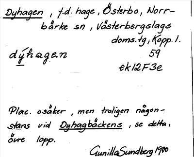 Bild på arkivkortet för arkivposten Dyhagen