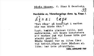 Bild på arkivkortet för arkivposten Dånås täppan