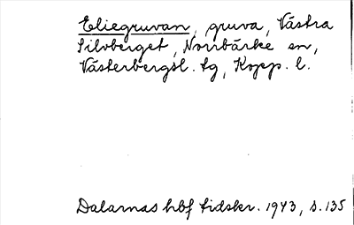 Bild på arkivkortet för arkivposten Eliegruvan
