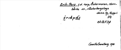 Bild på arkivkortet för arkivposten Erik-Pers