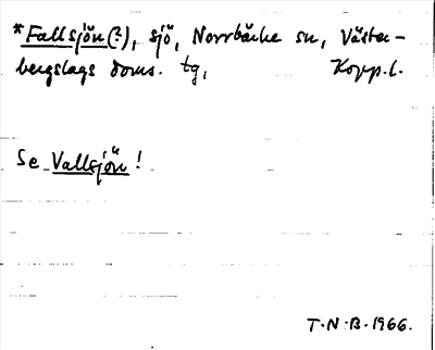 Bild på arkivkortet för arkivposten *Fallsjön(?)
