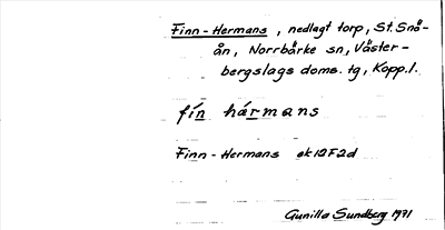 Bild på arkivkortet för arkivposten Finn-Hermans