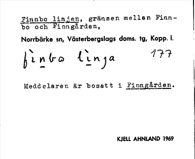 Bild på arkivkortet för arkivposten Finnbo linjen