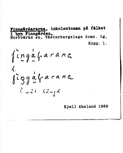 Bild på arkivkortet för arkivposten Finngårdarna