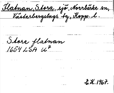 Bild på arkivkortet för arkivposten Flatnan, Stora