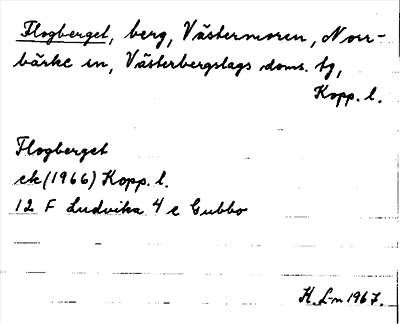 Bild på arkivkortet för arkivposten Flogberget