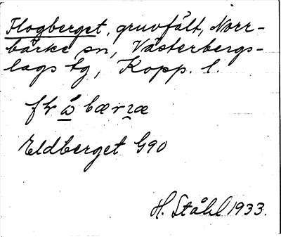 Bild på arkivkortet för arkivposten Flogberget