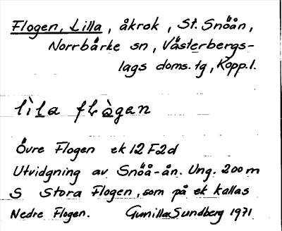 Bild på arkivkortet för arkivposten Flogen, Lilla