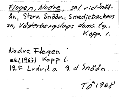 Bild på arkivkortet för arkivposten Flogen, Nedre