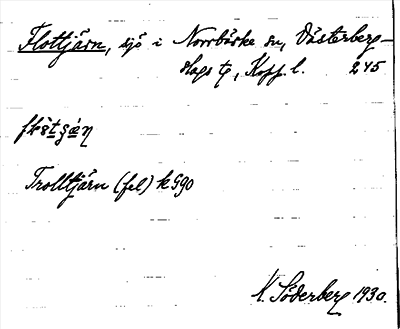 Bild på arkivkortet för arkivposten Flottjärn