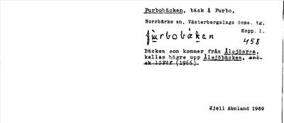 Bild på arkivkortet för arkivposten Furubobäcken