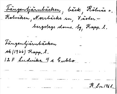 Bild på arkivkortet för arkivposten Fängentjärnbäcken