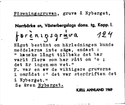 Bild på arkivkortet för arkivposten Föreningsgruvan