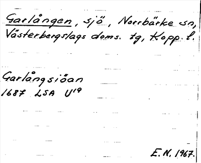 Bild på arkivkortet för arkivposten Garlången