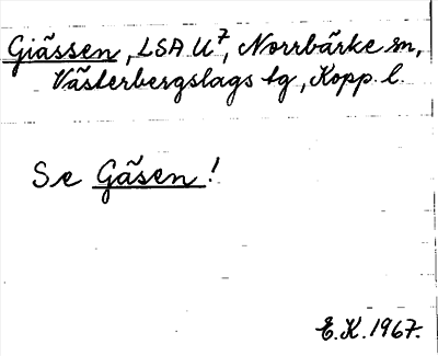 Bild på arkivkortet för arkivposten Giässen