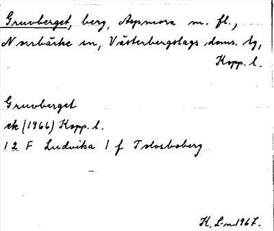Bild på arkivkortet för arkivposten Gruvberget