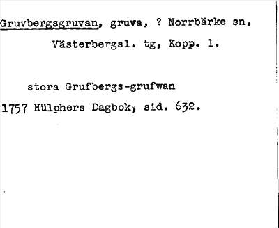 Bild på arkivkortet för arkivposten Gruvbergsgruvan