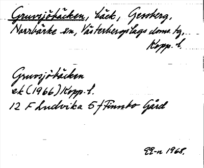 Bild på arkivkortet för arkivposten Gruvsjöbäcken