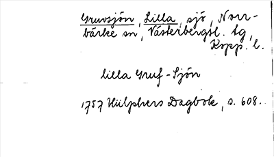 Bild på arkivkortet för arkivposten Gruvsjön, Lilla