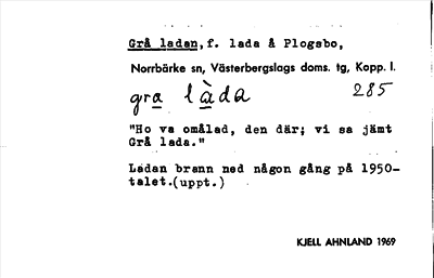 Bild på arkivkortet för arkivposten Grå ladan