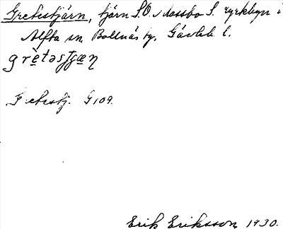 Bild på arkivkortet för arkivposten Gretestjärn