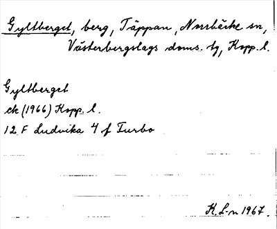 Bild på arkivkortet för arkivposten Gyltberget