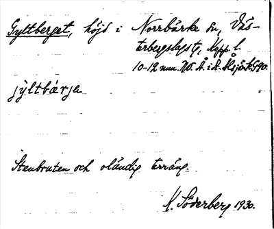 Bild på arkivkortet för arkivposten Gyltberget