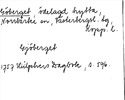 Bild på arkivkortet för arkivposten Göberget