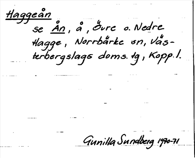 Bild på arkivkortet för arkivposten Haggeån, se Ån